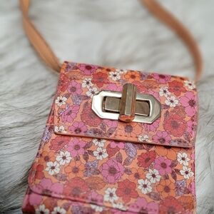 Floral Pink and Orange Women's Bag
